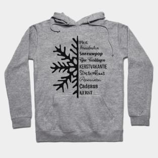 Christmas Snowflake Dutch Language Hoodie